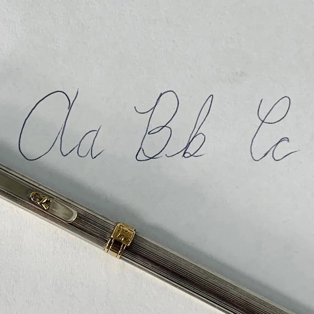 ROBERTA DI CAMERINO Vintage Silver Gold Tone Ball Point Pen